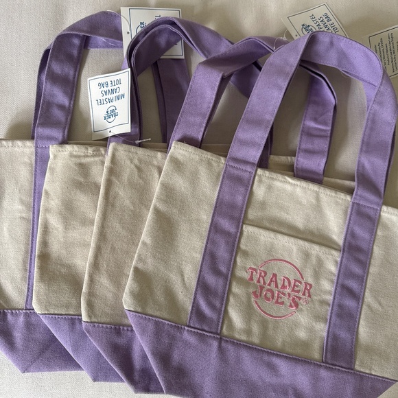 Handbags - Purple Trader Joe mini pastel bag